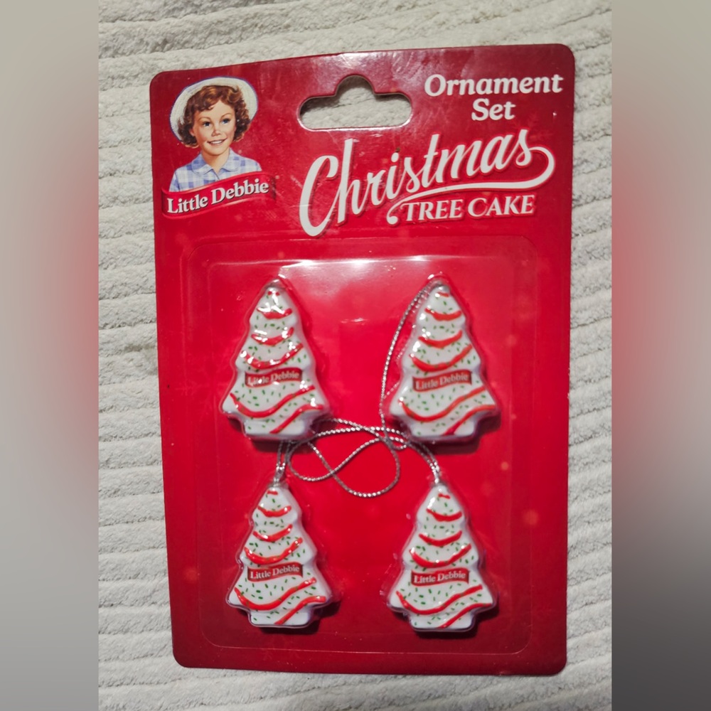 Ruz Little Debbie Christmas Tree Cake Ornament Set of 4